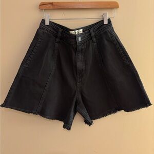 We the Free black wash denim shorts